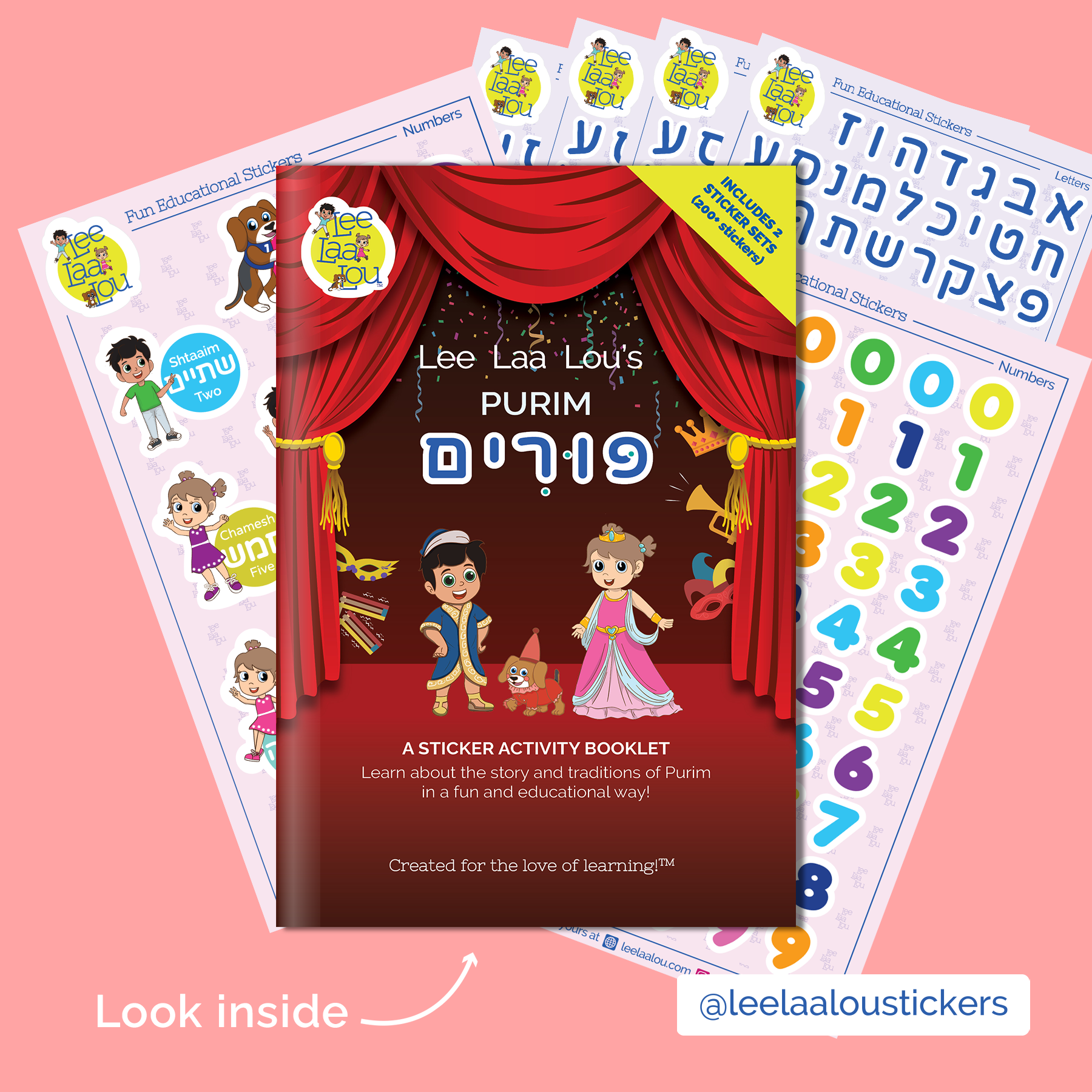 Lecolor - Sticker Book Celebration Special Day Label Series Red