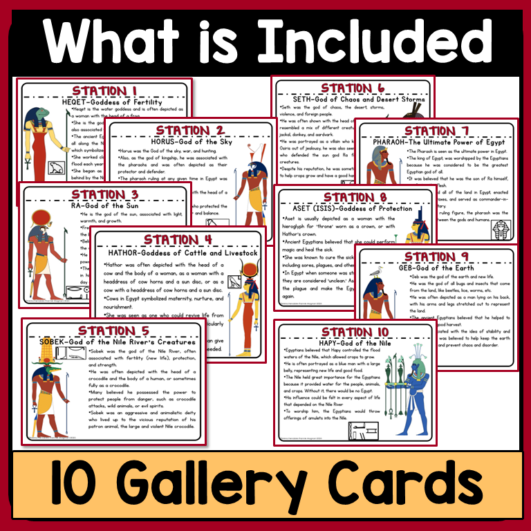 Passover: Ten Plagues - Ten Gods Gallery Walk: Informational Text Comprehension - 1