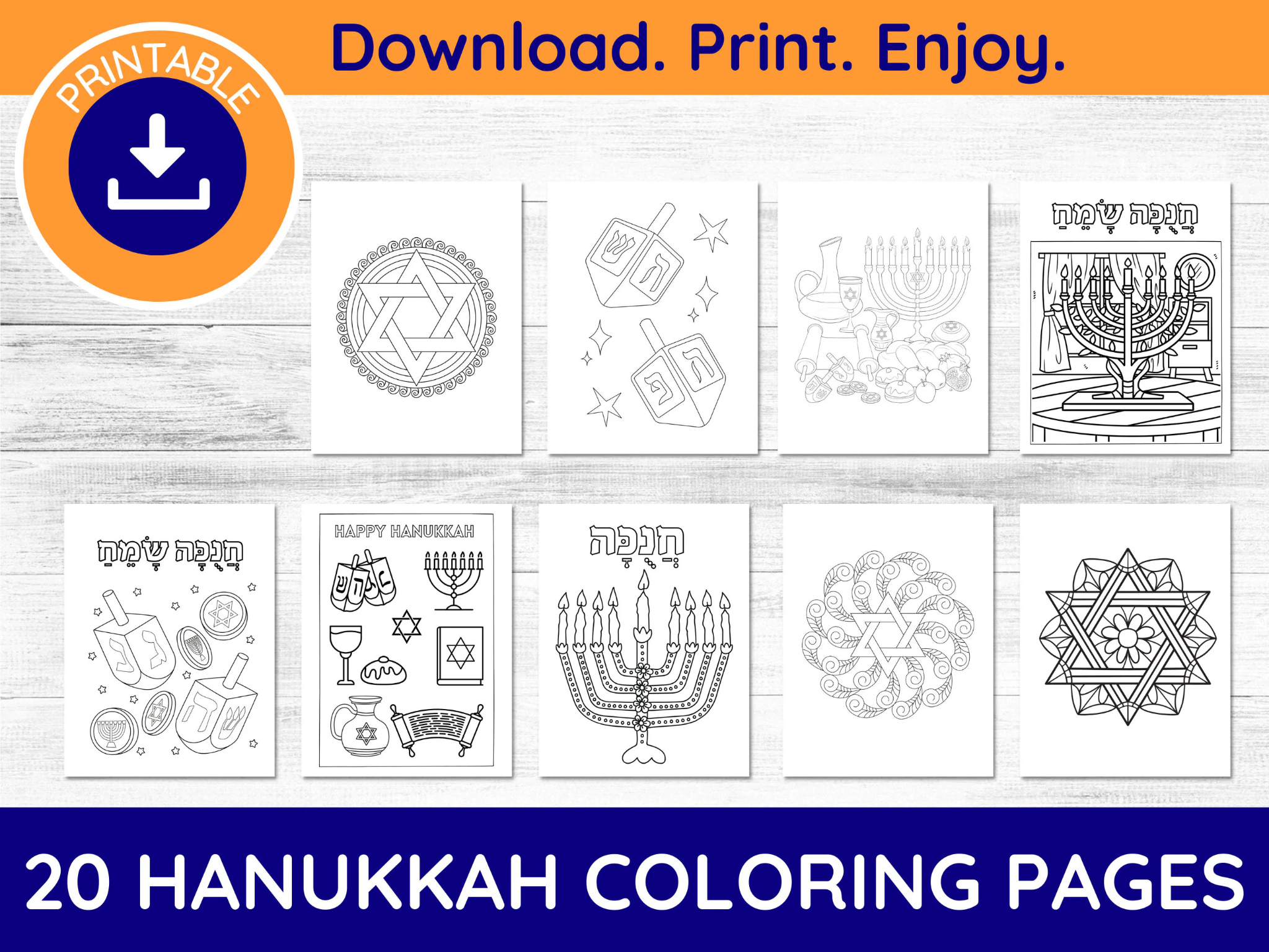 20 Printable Hanukkah Coloring Pages – Lee Laa Lou