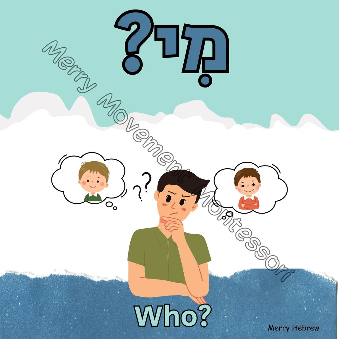 Hebrew and English Question Posters| 9 Class Décor Questions in Ivrit for Hebrew Learners| פוסטרים לכיתה - מילות שאלה בעברית ובאנגלית - 4