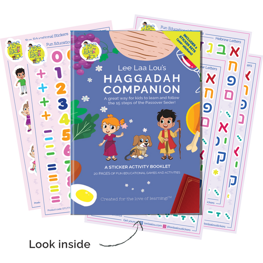 Passover Activity for kids, Seder activity for kids, Passover stickers, Haggadah Companion