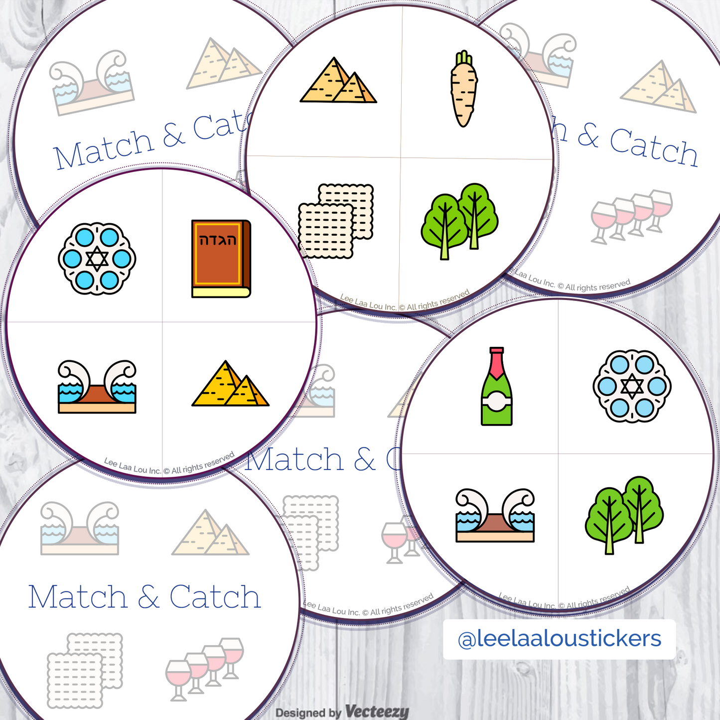Passover Matching Game - Match & Catch "Ma’tzati" (Digital Download)