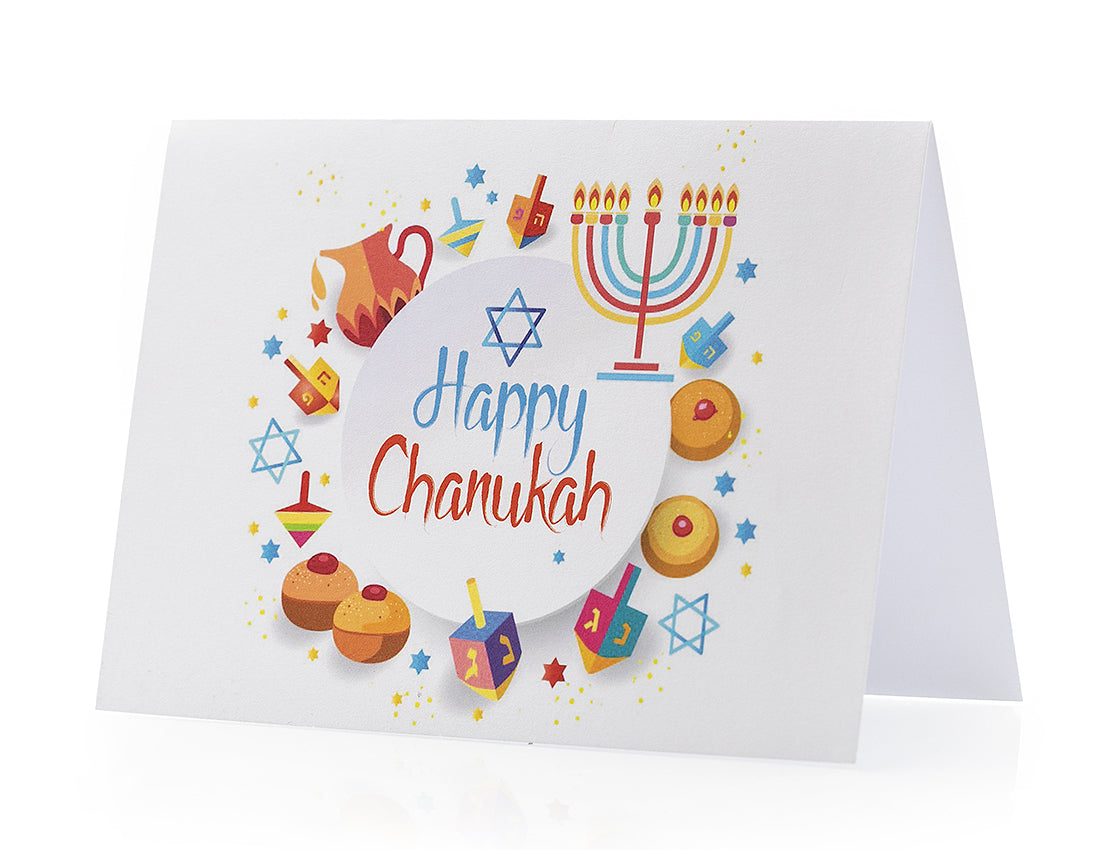 Happy Chanukah Greeting Card - Colourful