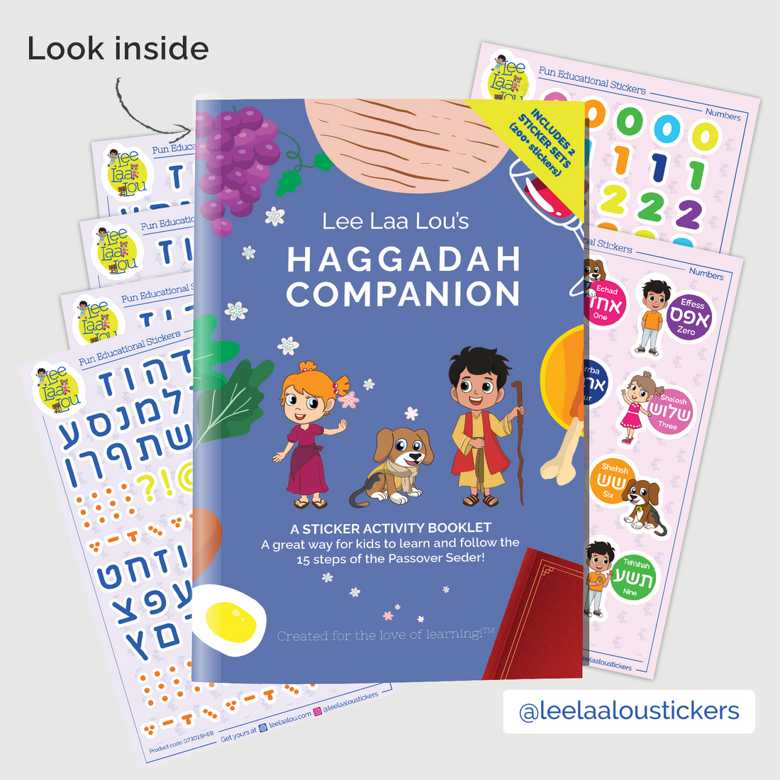 Passover Activity for kids, Seder activity for kids, Passover stickers, Haggadah Companion