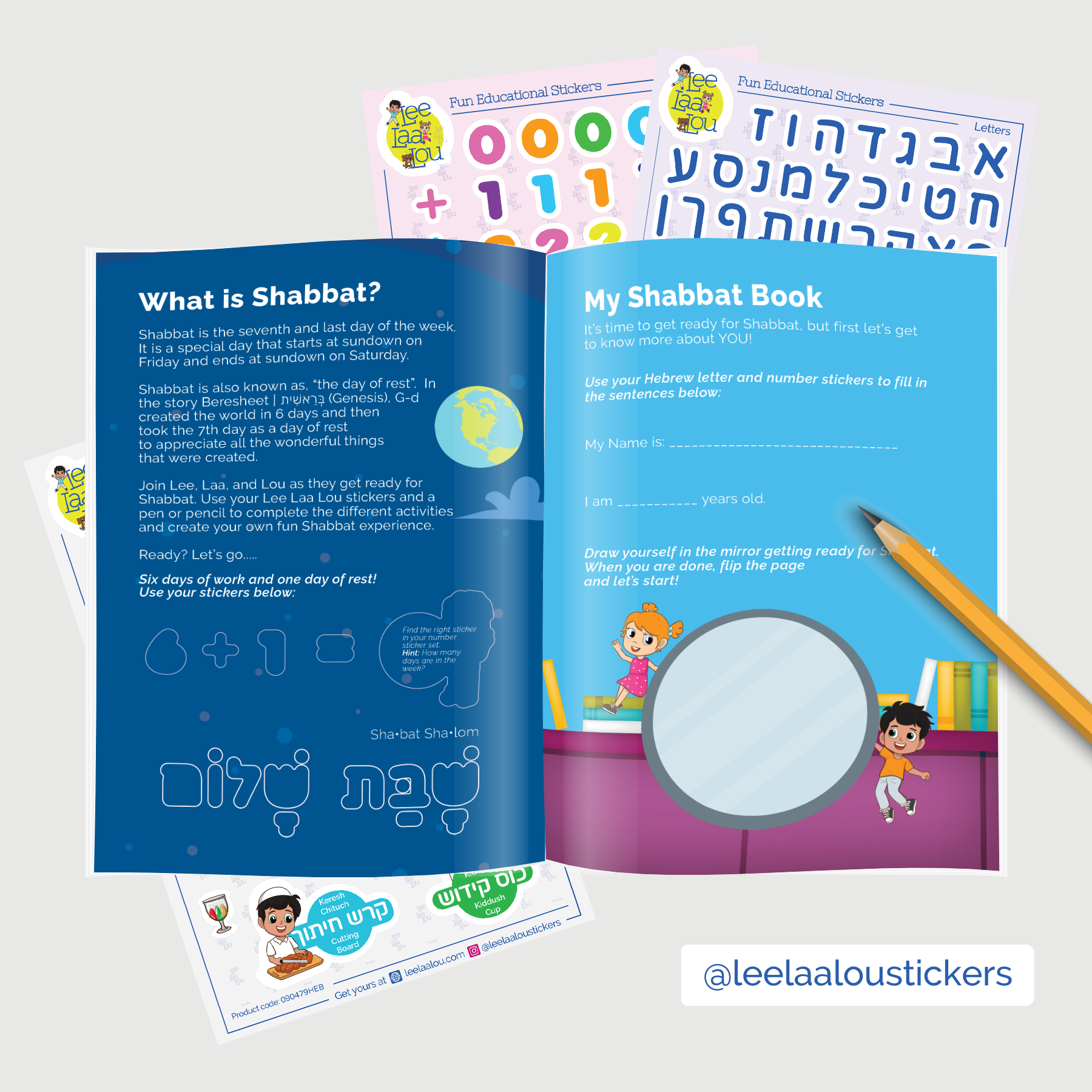 Shabbat Sticker Activity Booklet – Lee Laa Lou